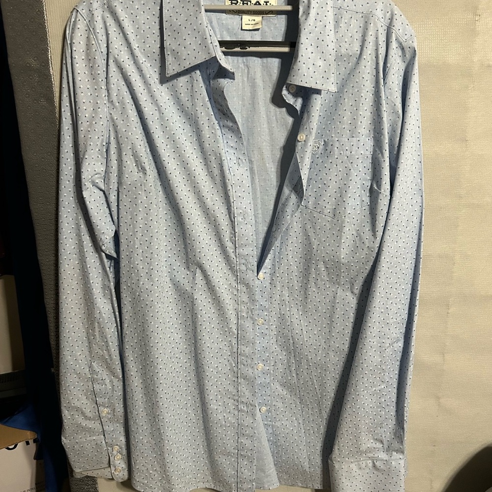 Ariat Blue Casual Button Down Shirt